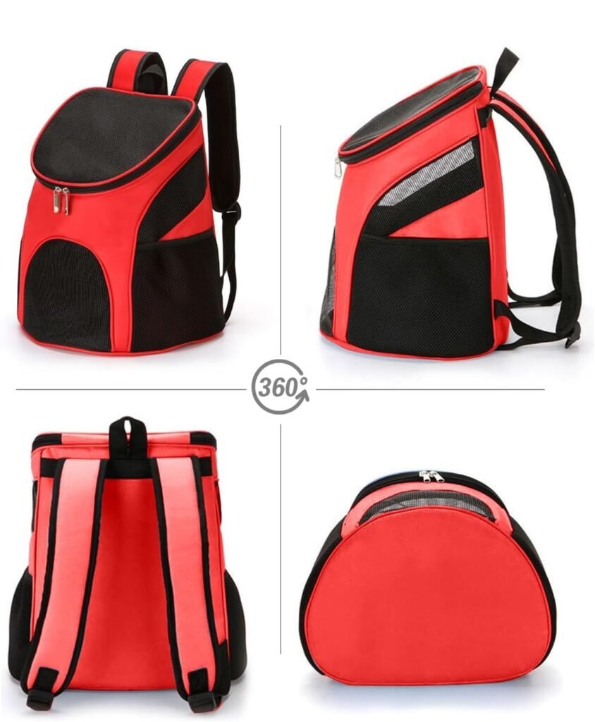 mochila de color rojo perspectiva 360 1