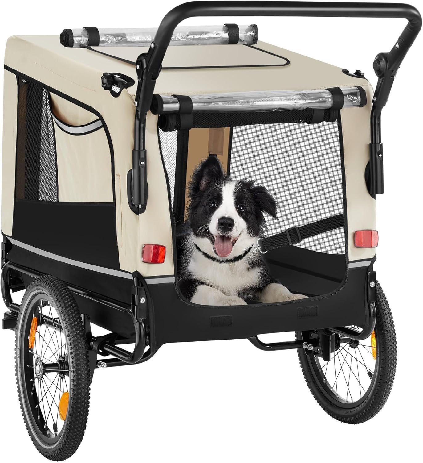 9 Mi perrita senior disfrutando de su paseo en un carrito para perros